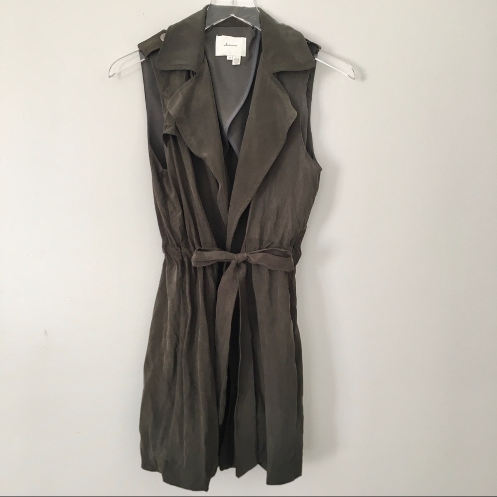 Anthropologie Elevenses Green Wrap Dress